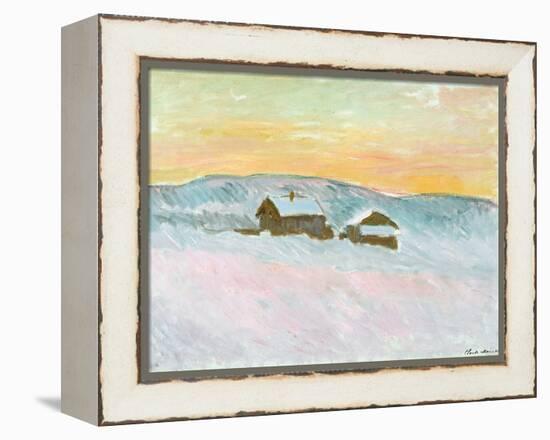 Norwegian Landscape, Blue Houses, 1895-Claude Monet-Framed Premier Image Canvas