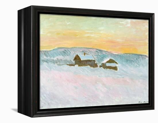 Norwegian Landscape, Blue Houses, 1895-Claude Monet-Framed Premier Image Canvas