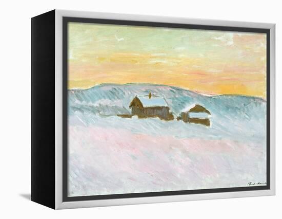 Norwegian Landscape, Blue Houses, 1895-Claude Monet-Framed Premier Image Canvas