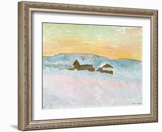 Norwegian Landscape, Blue Houses, 1895-Claude Monet-Framed Giclee Print