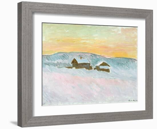 Norwegian Landscape, Blue Houses, 1895-Claude Monet-Framed Giclee Print