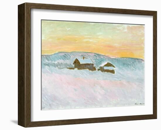 Norwegian Landscape, Blue Houses, 1895-Claude Monet-Framed Giclee Print