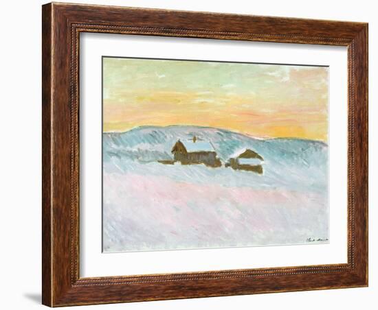 Norwegian Landscape, Blue Houses, 1895-Claude Monet-Framed Giclee Print