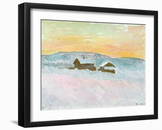 Norwegian Landscape, Blue Houses, 1895-Claude Monet-Framed Giclee Print