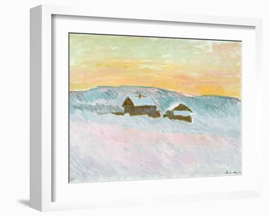 Norwegian Landscape, Blue Houses, 1895-Claude Monet-Framed Giclee Print