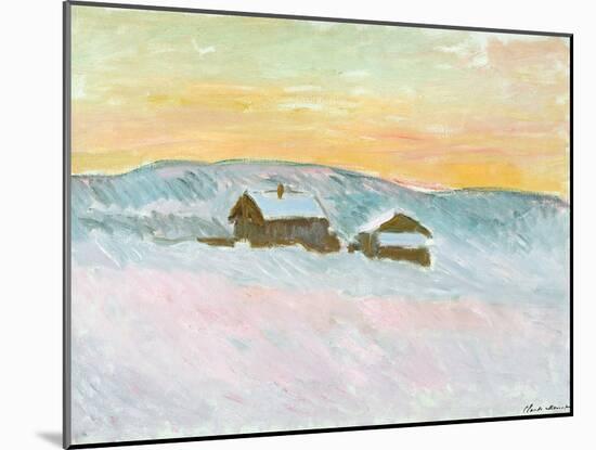 Norwegian Landscape, Blue Houses, 1895-Claude Monet-Mounted Giclee Print