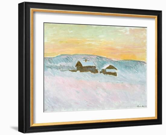 Norwegian Landscape, Blue Houses, 1895-Claude Monet-Framed Giclee Print