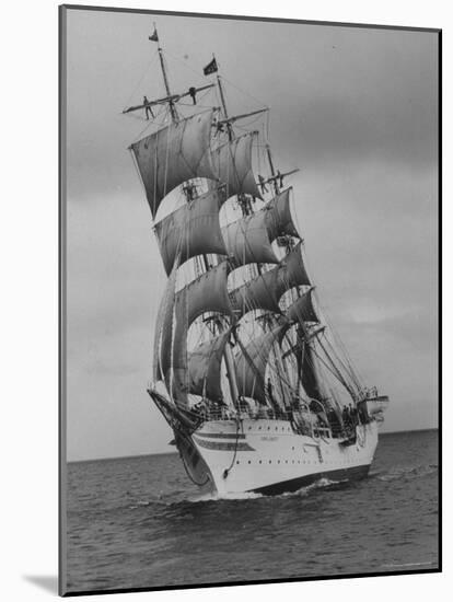 Norwegian Naval Training Ship "Sorlandet" on Shakedown Cruise-Leonard Mccombe-Mounted Photographic Print