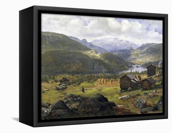 Norwegian Valley-Johan Christian Clausen Dahl-Framed Premier Image Canvas