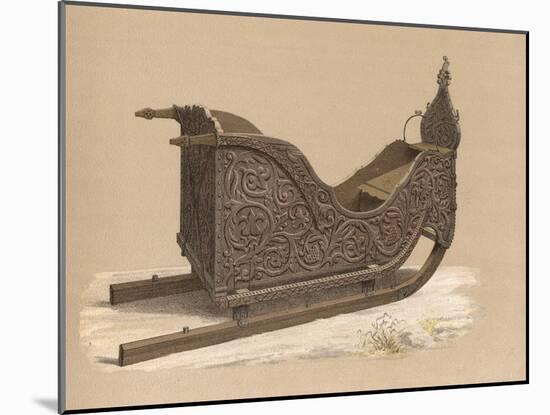 Norwegian Wooden Sledge-null-Mounted Art Print