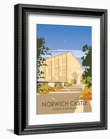 Norwich Castle - Dave Thompson Contemporary Travel Print-Dave Thompson-Framed Art Print