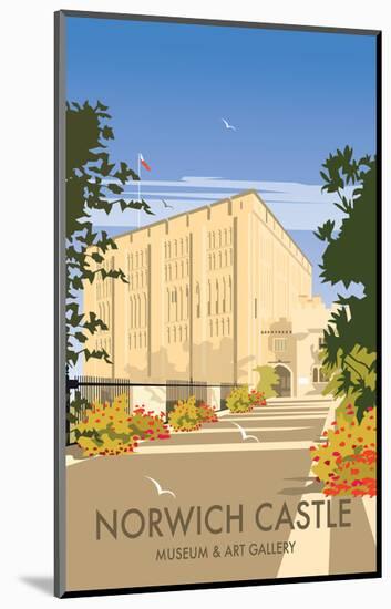 Norwich Castle - Dave Thompson Contemporary Travel Print-Dave Thompson-Mounted Giclee Print