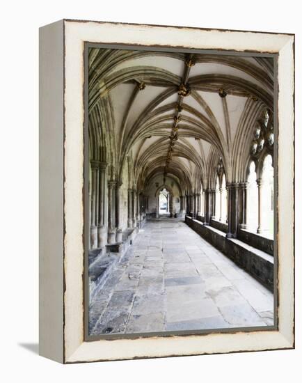 Norwich Cathedral Cloisters, Norwich, Norfolk, England, United Kingdom, Europe-Mark Sunderland-Framed Premier Image Canvas