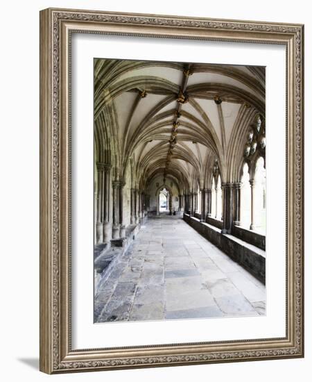 Norwich Cathedral Cloisters, Norwich, Norfolk, England, United Kingdom, Europe-Mark Sunderland-Framed Photographic Print