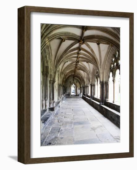 Norwich Cathedral Cloisters, Norwich, Norfolk, England, United Kingdom, Europe-Mark Sunderland-Framed Photographic Print
