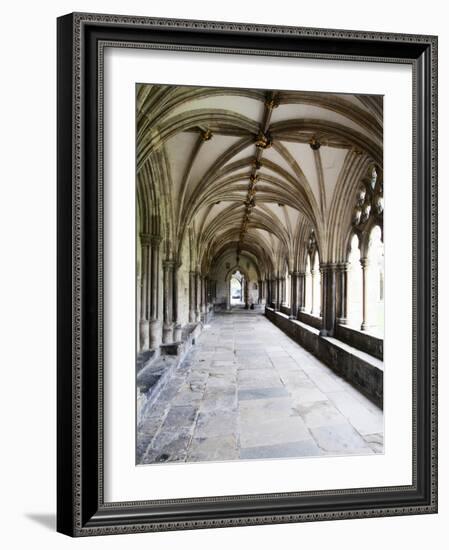 Norwich Cathedral Cloisters, Norwich, Norfolk, England, United Kingdom, Europe-Mark Sunderland-Framed Photographic Print