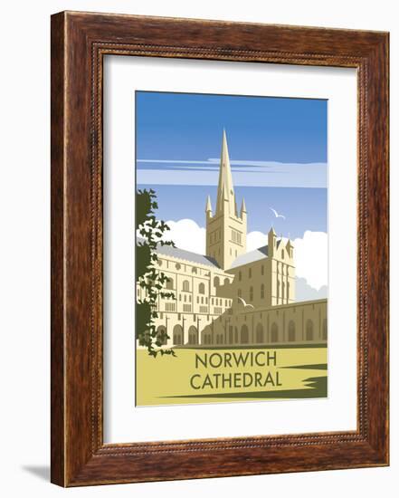 Norwich Cathedral - Dave Thompson Contemporary Travel Print-Dave Thompson-Framed Art Print