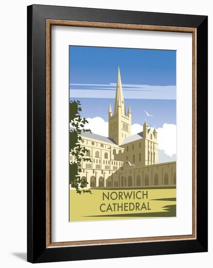 Norwich Cathedral - Dave Thompson Contemporary Travel Print-Dave Thompson-Framed Art Print