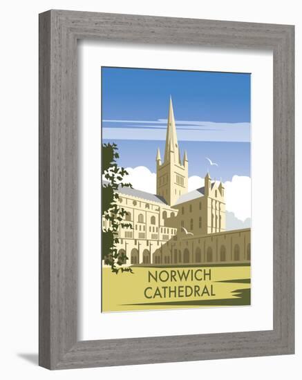 Norwich Cathedral - Dave Thompson Contemporary Travel Print-Dave Thompson-Framed Art Print