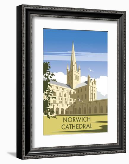 Norwich Cathedral - Dave Thompson Contemporary Travel Print-Dave Thompson-Framed Art Print