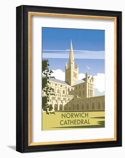 Norwich Cathedral - Dave Thompson Contemporary Travel Print-Dave Thompson-Framed Art Print