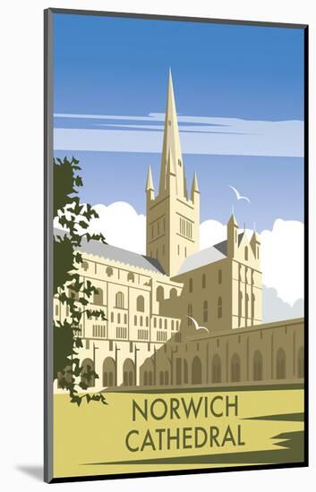 Norwich Cathedral - Dave Thompson Contemporary Travel Print-Dave Thompson-Mounted Giclee Print