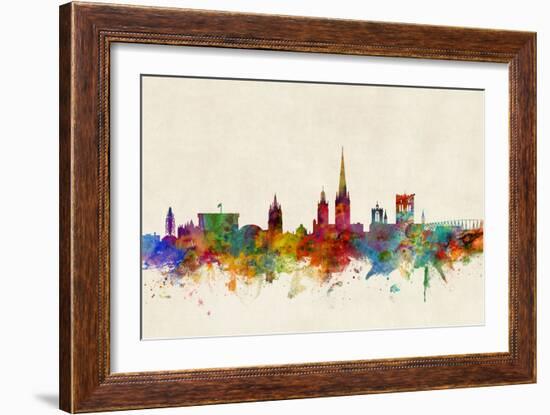 Norwich England Skyline-Michael Tompsett-Framed Art Print