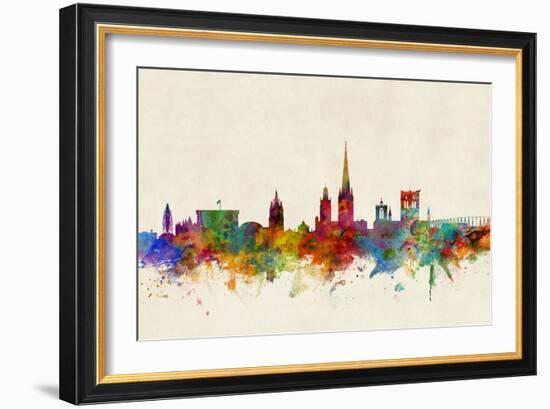 Norwich England Skyline-Michael Tompsett-Framed Art Print