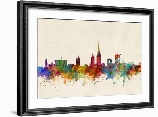 Norwich England Skyline-Michael Tompsett-Framed Art Print