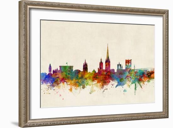 Norwich England Skyline-Michael Tompsett-Framed Art Print