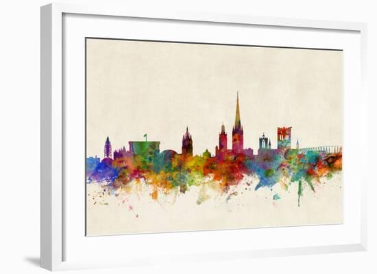 Norwich England Skyline-Michael Tompsett-Framed Art Print