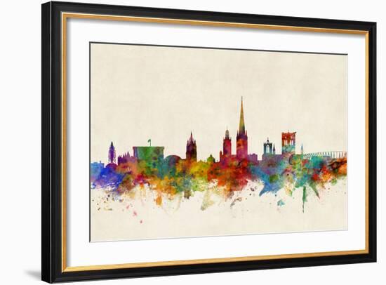 Norwich England Skyline-Michael Tompsett-Framed Art Print