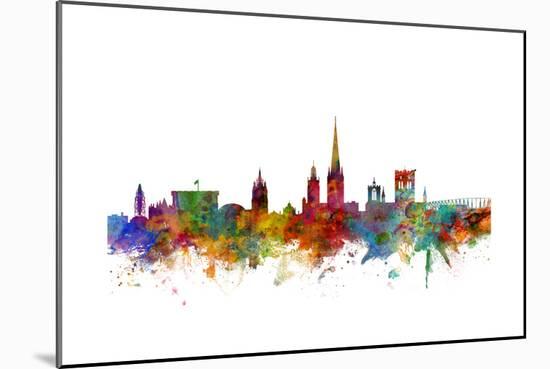 Norwich England Skyline-Michael Tompsett-Mounted Art Print