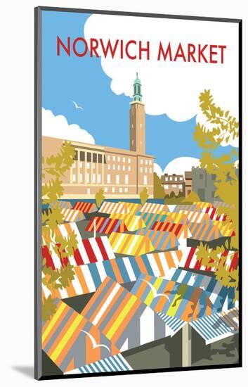 Norwich Market - Dave Thompson Contemporary Travel Print-Dave Thompson-Mounted Giclee Print