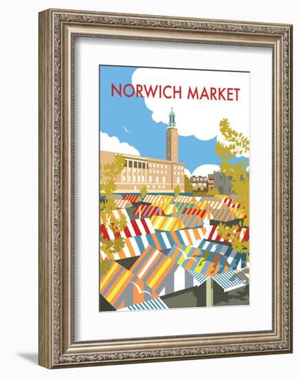 Norwich Market - Dave Thompson Contemporary Travel Print-Dave Thompson-Framed Art Print