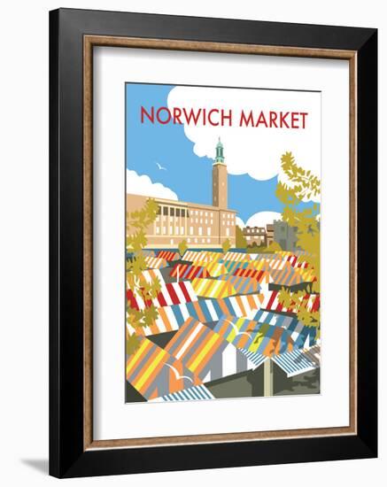 Norwich Market - Dave Thompson Contemporary Travel Print-Dave Thompson-Framed Art Print