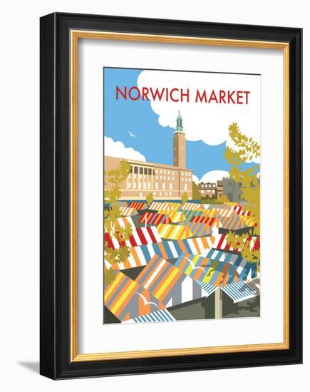 Norwich Market - Dave Thompson Contemporary Travel Print-Dave Thompson-Framed Art Print