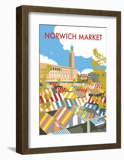 Norwich Market - Dave Thompson Contemporary Travel Print-Dave Thompson-Framed Art Print