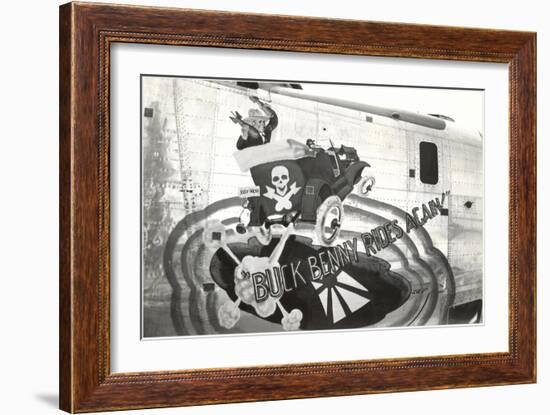 Nose Art, Buck Benny Rides Again-null-Framed Art Print