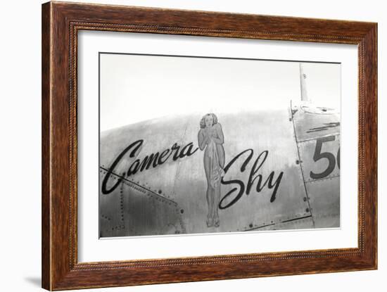 Nose Art, Camera Shy, Pin-Up-null-Framed Art Print