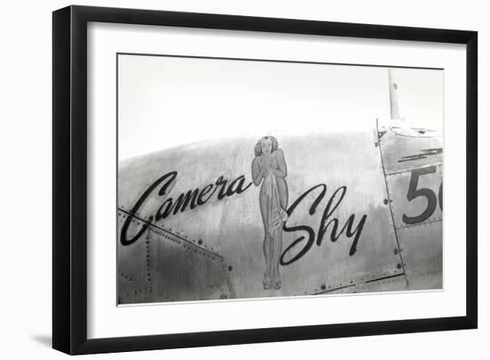 Nose Art, Camera Shy, Pin-Up-null-Framed Art Print