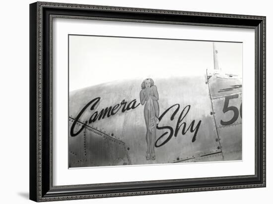 Nose Art, Camera Shy, Pin-Up-null-Framed Art Print