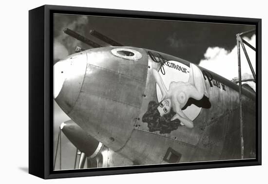 Nose Art, Glamour Puss, Pin-up-null-Framed Stretched Canvas