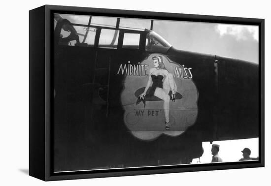 Nose Art, Midnite Miss, Pin-Up-null-Framed Stretched Canvas