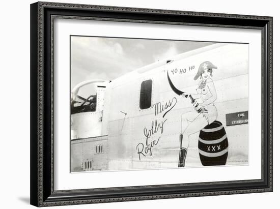 Nose Art, Miss Jolly Roger, Pin-Up-null-Framed Art Print