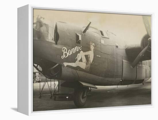 Nose Art on a B24 Liberator, c.1945-null-Framed Stretched Canvas