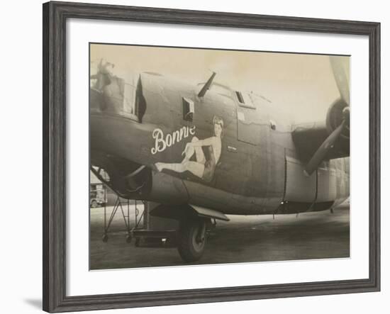 Nose Art on a B24 Liberator, c.1945-null-Framed Photo