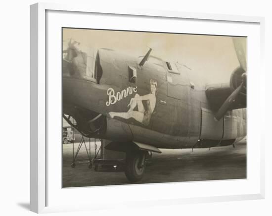 Nose Art on a B24 Liberator, c.1945-null-Framed Photo