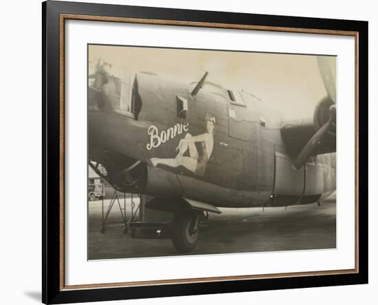 Nose Art on a B24 Liberator, c.1945-null-Framed Photo