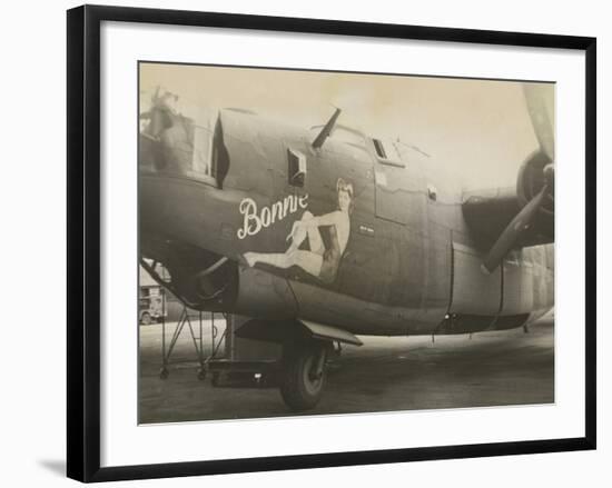 Nose Art on a B24 Liberator, c.1945-null-Framed Photo